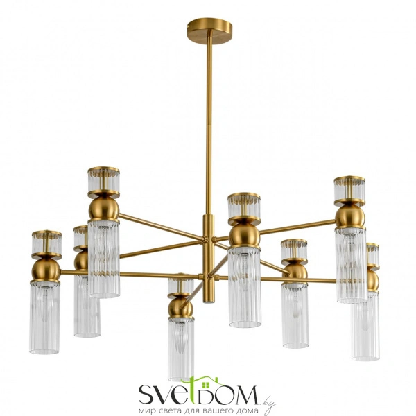 8276/8 MODERNI LN26 162 латунь/прозрачный, металл/стекло Люстра Е14 8*40W 220V DENVER