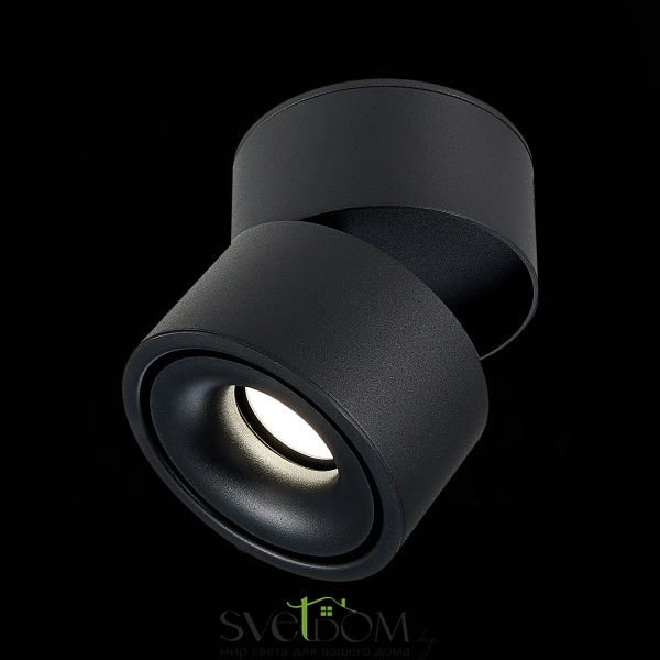 ST652.432.12 Светильник потолочный Черный LED 1*12W 3000K 1 000Lm Ra>90 36° IP20 D100xH105 170-240VV Накладные светильники