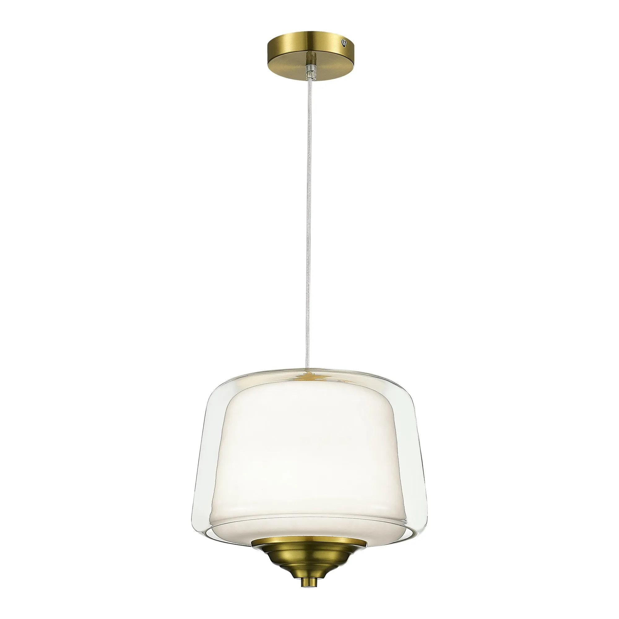 SL6127.303.01 Светильник подвесной ST-Luce Латунь/Белый, Прозрачный LED 1*18W 3000K PANDORA