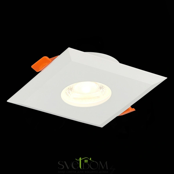 ST204.508.01 Св-к встр. Белый GU10 1*50W  L94xW94xH25 220V Без ламп Встраиваемые светильники