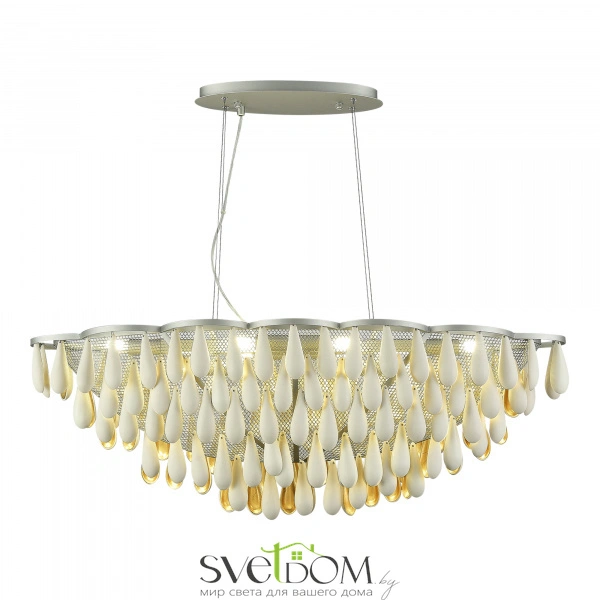 SL1517.103.08 Светильник подвесной ST-Luce Серебристый/Белый, Золотистый E14 8*40W Faenza