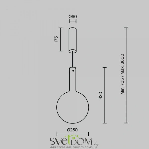 Подвесной светильник Maytoni MOD182PL-L6W3K