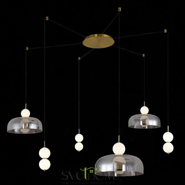 SL6112.202.42 Светильник подвесной ST-Luce Золотистый/Молочно-Белый,Прозрачно-Дымчатый LED 1*42W ODE