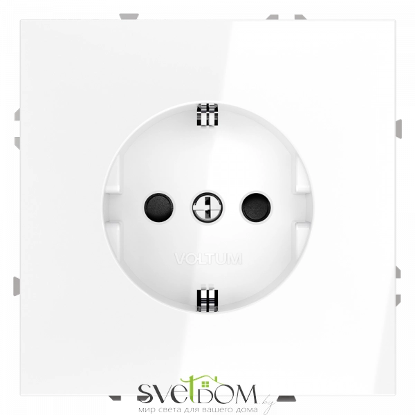 Розетки электрические с заземлением и шторками  Voltum S70 VLS040201 