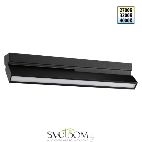 359767 OVER NT25 398 черный Светильник накладной с перекл. цв. температуры IP20 LED 18W 180-265V 2700К/3200К/4000К EOS