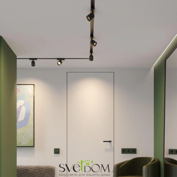 359807 PORT NT25 278 черный Светильник трековый однофазный трехжильный IP20 LED 10W 180-265V 3000К SOLETTE