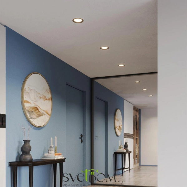 359847 WIR NT25 504 черный Светильник встраиваемый с переключателем цв. емпературы IP44 LED 25W 220-240V 2700К\3200К\4000К FLUO