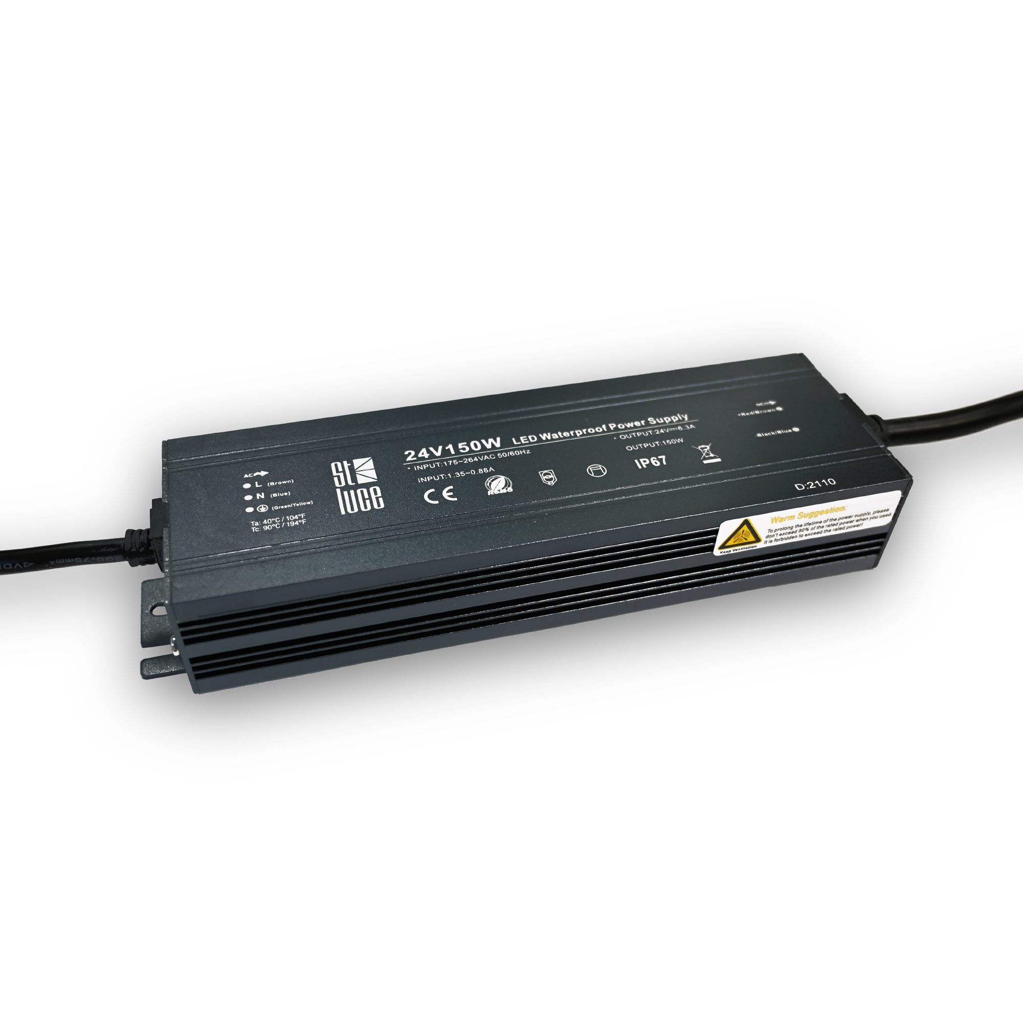 ST014.024.150 Блок питания (24V,150W,IP67) ST-Luce Светодиодные ленты ST LUCE