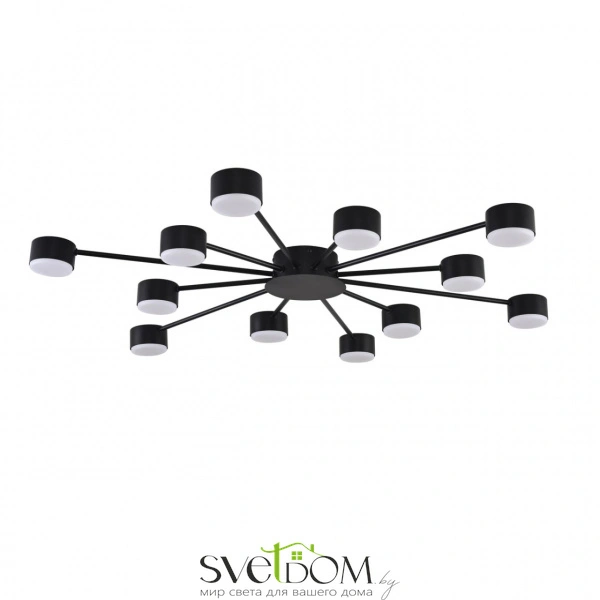 8344/12C COMFI LN26 251 черный, металл Люстра GX53 LED 12*7W 220V TORINA