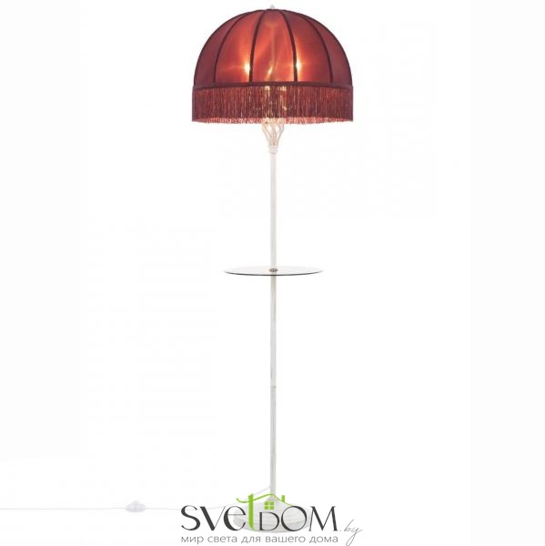 Citilux Базель CL407923T Торшер патина со столиком и красным абажуром
