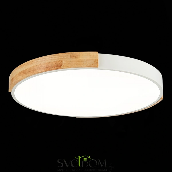 SLE201352-01 Светильник потолочный Белый, Светлое дерево/Белый LED 1*40W 3000K/4000K/6000K DELIA