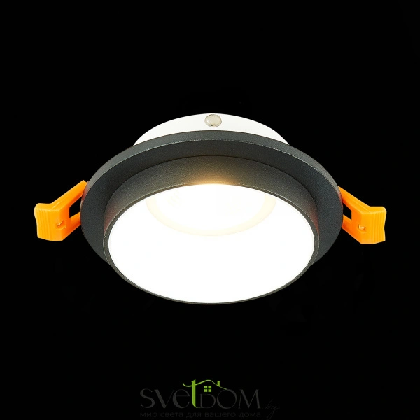 ST206.428.01 Св-к встр. Черный GU10 1*50W  IP20 D92xH38 220V Без ламп Встраиваемые светильники