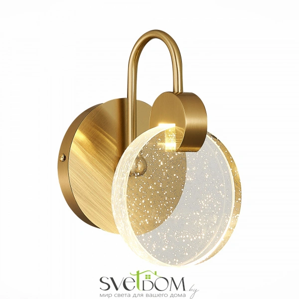 SL6104.201.01 Бра ST-Luce Золотистый/Прозрачный,С пузырьками воздуха LED 1*3W 3000K MONTECELIO