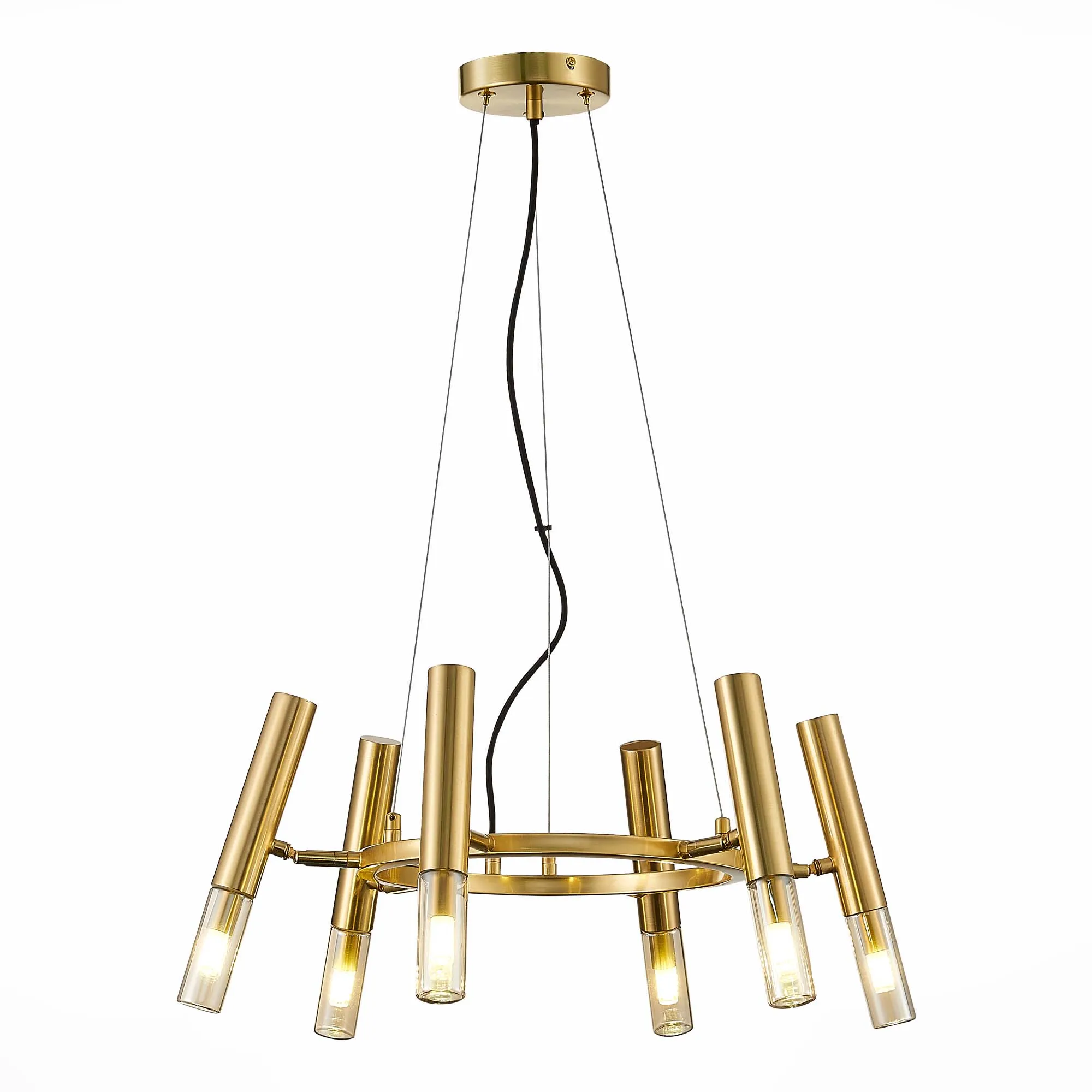 SL1236.203.06 Люстра подвесная ST-Luce Золотистый/Коньячный, Золотистый G9 6*5W ECLIP