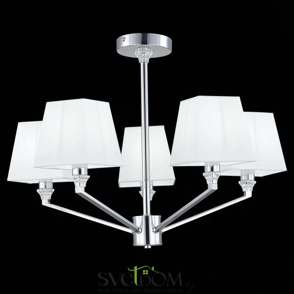 SLE107602-05 Светильник потолочный Хром/Белый E14 5*40W GRINDA