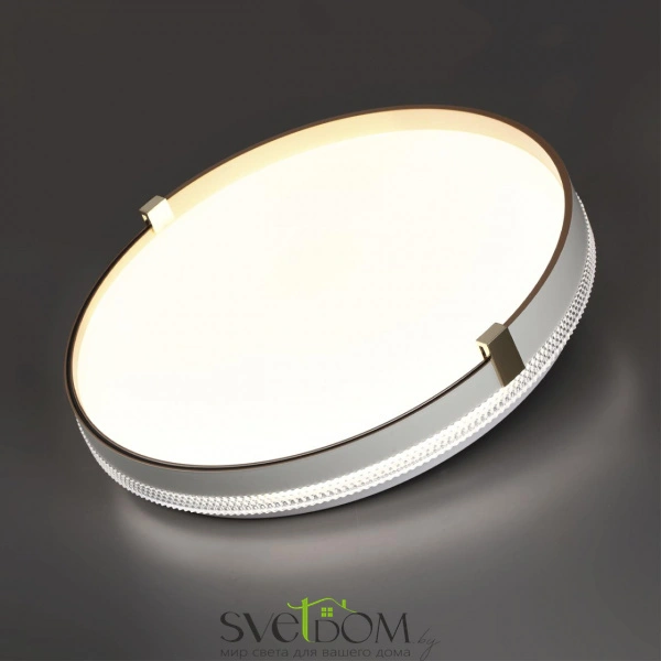 7646/ELN PALE SN 189 Светильник пластик/золотой LED 76Вт 3000/4000/6000К D490 IP43 CCT OLIDI WHITE