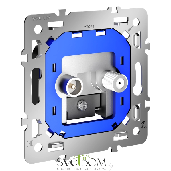 Механизм розетки телевизионной оконечной TV+SAT Voltum S70 VLS0604M Voltum VLS0604M