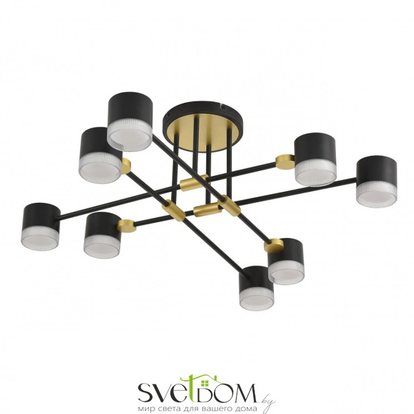 8307/8C COMFI LN26 237 золотой/черный, металл Светильник потолочный GX53 LED 8*7W 220V LENIANA