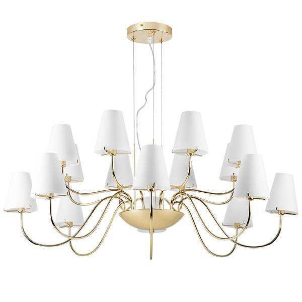 Lightstar 758162 Люстра подв. DIAFANO 16х40W G9 ЗОЛОТО/БЕЛЫЙ