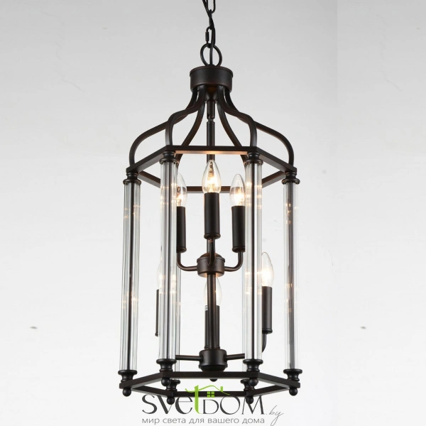 SL239.303.06 Люстра подвесная ST-Luce Черный/Черный, Прозрачный E14 6*40W CELLULA