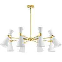 Lightstar 816086 Люстра DUMO 8х40W E14 БЕЛЫЙ МАТОВЫЙ/ЗОЛОТО