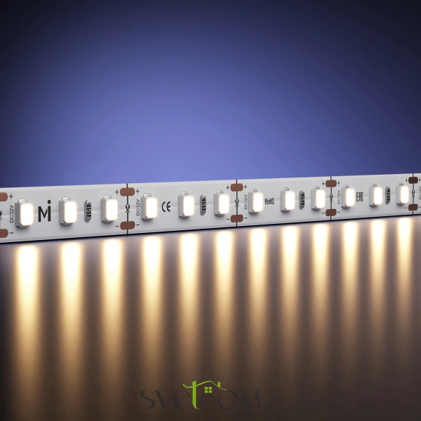 Светодиодная лента Ultra 12В 2835 9,6Вт/м 3000К 5м IP 20 201031