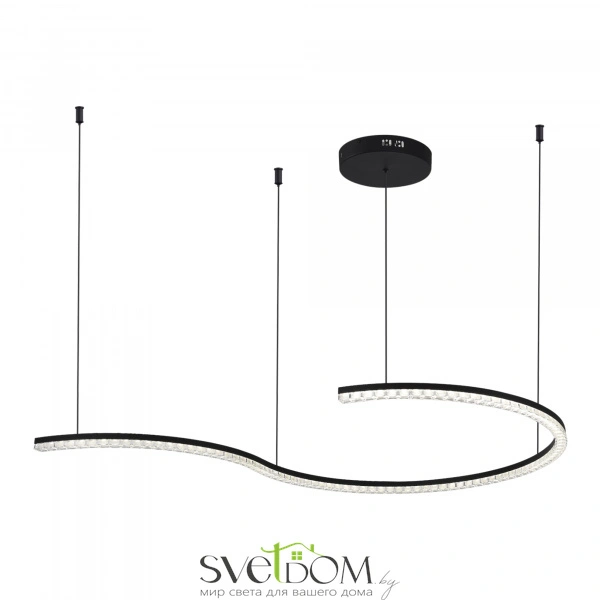 SL1018.403.01 Светильник подвесной ST-Luce черный/прозрачный LED 1*65W 4000K EUCLIDICS