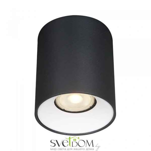 ST167.452.01 Светильник потолочный Черный GU10 1*50W IP20 D80xH95 220V Без ламп Накладные светильники