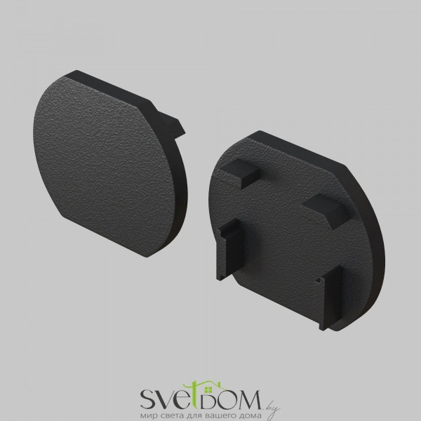 Заглушка для круглого шинопровода, 2 шт. Basity, черный TRA172EC-R-11B