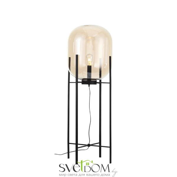 SL1050.525.01 Торшер ST-Luce Черный/Коньячный E27 1*40W (из 2-х коробок) BURASCA