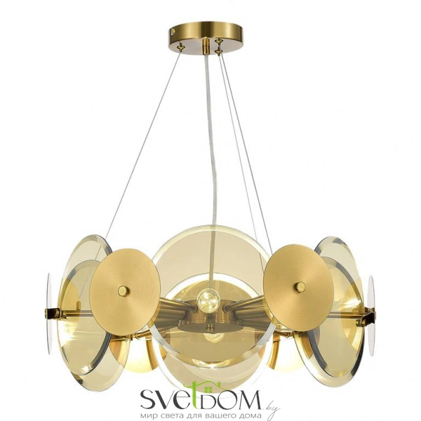 SLE1652-303-06 Светильник подвесной Латунь/Коньячный E14 6*40W DESI
