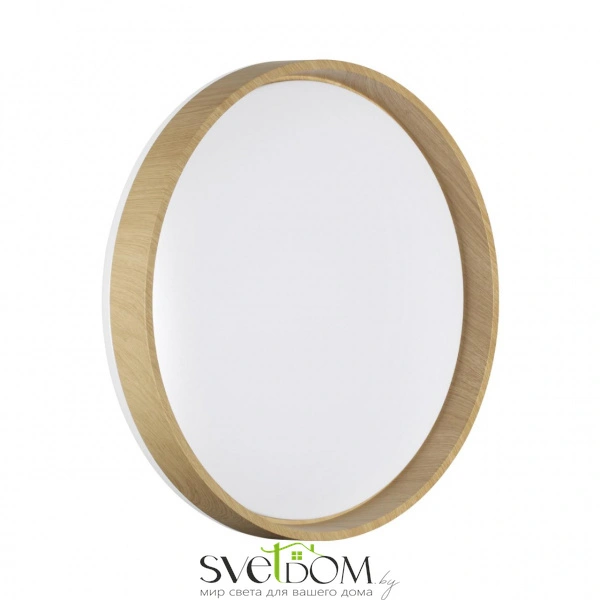 7684/DLN BASICA SN 166 Светильник пластик/кор. под дер. LED 48Вт 3000/4000/6000K D390 IP43 CCT GARI WOOD