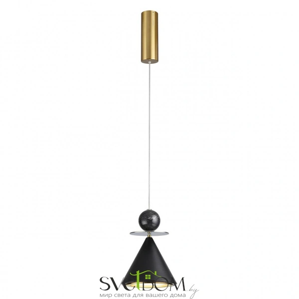 5475/10LE L-VISION ODL_EX27 сатинированн.латунь/черный/металл/стекло/мрамор/керамика Подвес LED*10W 3000K 701lm JAZZ
