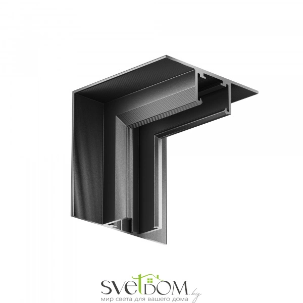 Коннектор угловой внутренний Exility X встраиваемый под ГКЛ 12,5мм, черный