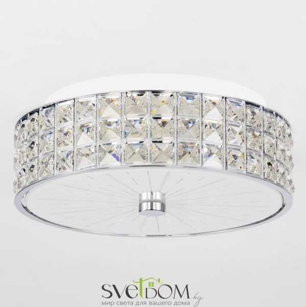 Citilux Портал CL32413G1 LED RGB Люстра хрустальная с пультом Хром