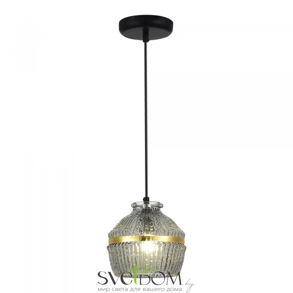 SL1661.413.01 Светильник подвесной ST-Luce Черный/Дымчатый E27 1*40W COCOON