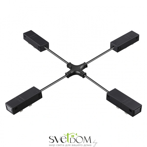 135315 PORT NT25 206 черный Гибкий токопроводящий соединитель "X" IP20 90-240V VECTOR