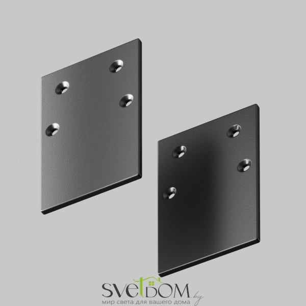 Заглушка торцевая 2шт Gravity накладной черный TRA010EC-41B