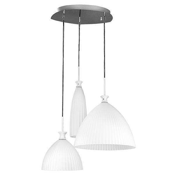 Lightstar 810130 Подвес AGOLA 3х40W E14 ХРОМ/БЕЛЫЙ