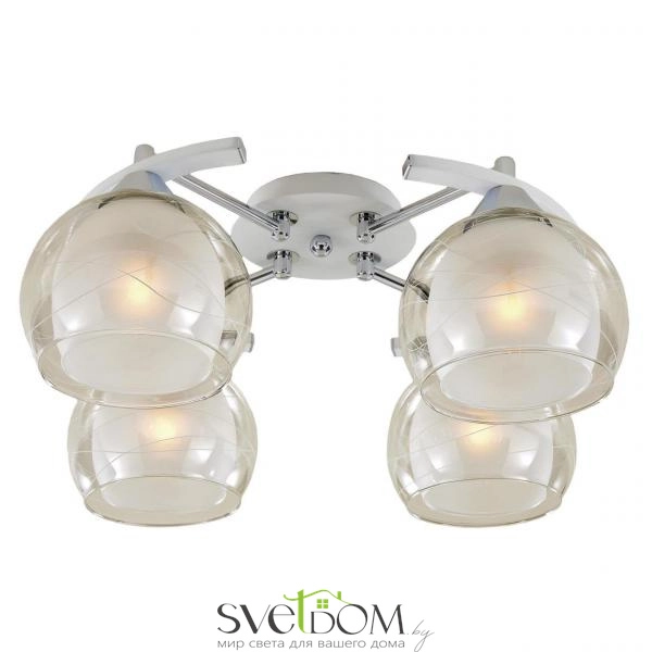 Citilux Буги CL157141 Люстра потолочная Белая Хром