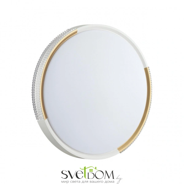 7612/ELN PALE SN 184 Светильник пластик/белый/золотистый LED 76Вт 3000/4000/6000K D490 IP43 CCT VELIO