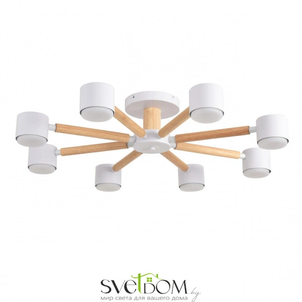8306/8C COMFI LN26 333 белый, дерево/металл Светильник потолочный GX53 LED 8*7W 220V VUDI