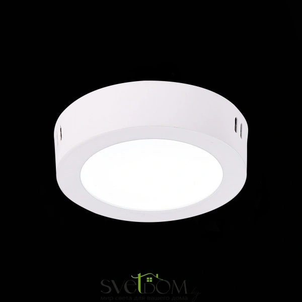 ST112.542.06 Светильник настенно-потолочный Белый LED 1*6W 4000K 370Lm Ra80 120° IP20 D110xH28 90-26 Накладные светильники