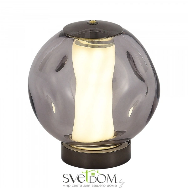 SL6520.404.01 Прикроватная лампа ST-Luce черный жемчуг/прозрачно-дымчатый LED 1*5W 4000K HELMI