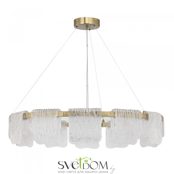 SL6021.203.66 Светильник подвесной ST-Luce золотистый/прозрачный LED 1*66W 4000K VOILE