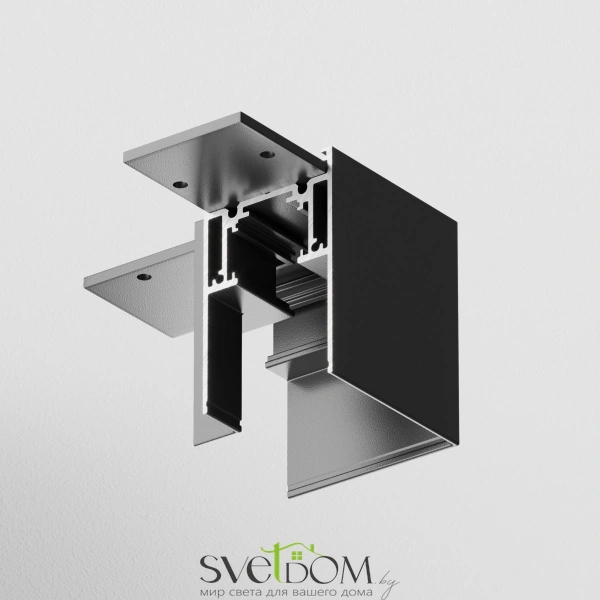 Угловой коннектор Gravity накладной черный TRX010CL-21B