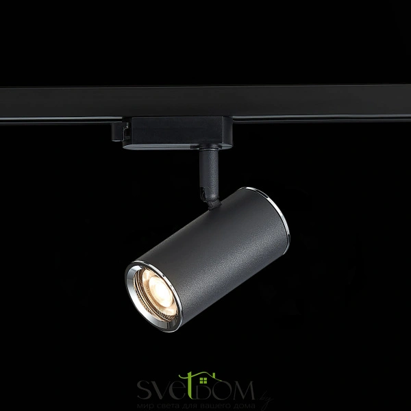 ST301.406.01 Св-к трек. Черный GU10 1*50W  IP20 L104xW54xH111 220V Без ламп Однофазная трековая система
