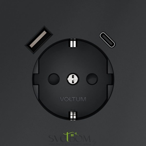 Розетка с USB, A+C Voltum S70 VLS040507  Voltum VLS040507