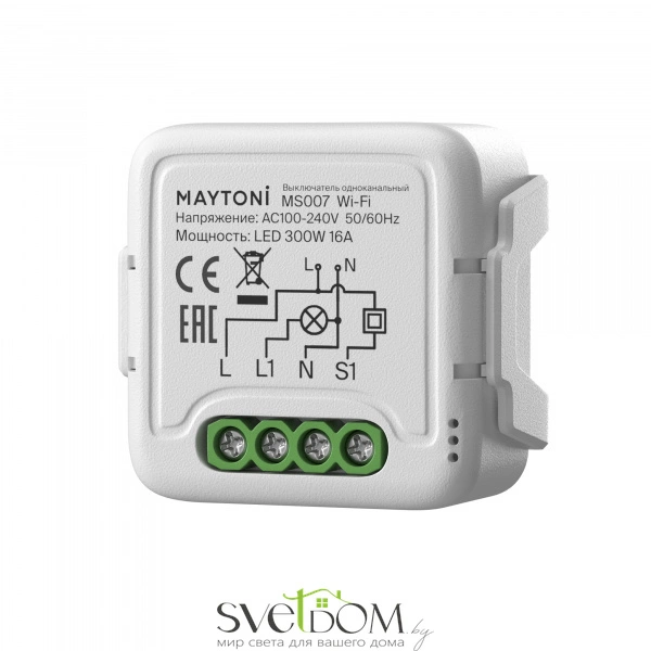 Wi-Fi выключатель одноканальный 250Вт