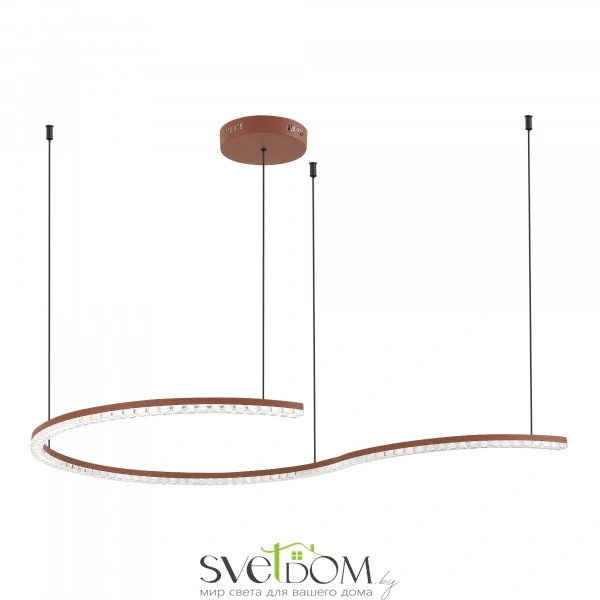 SL1018.603.01 Светильник подвесной ST-Luce терракотовый/прозрачный LED 1*65W 4000K EUCLIDICS